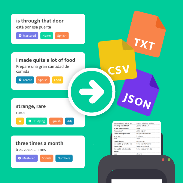 Export in TXT, CSV, JSON, and PDF for prints