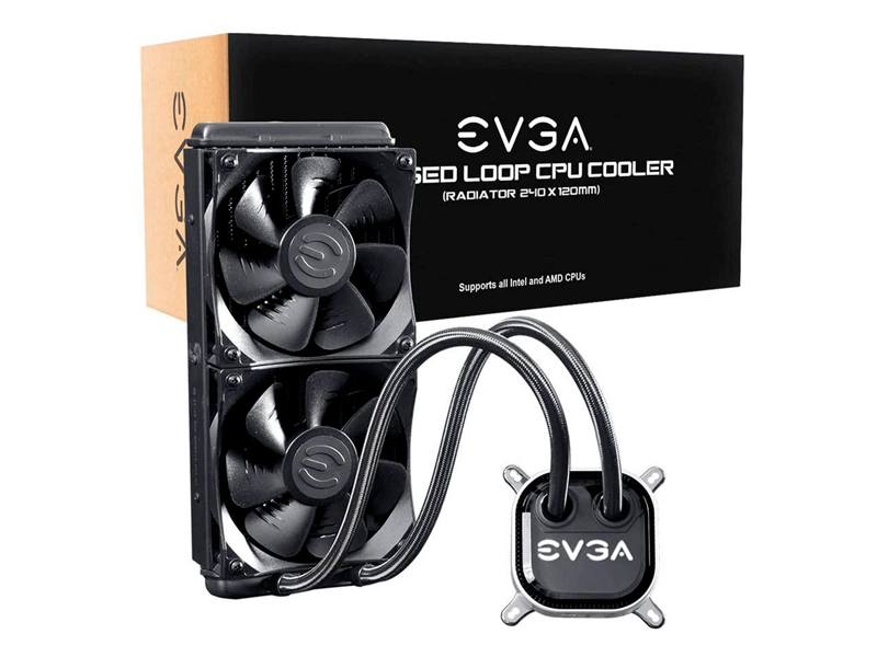 REFRIGERACION LIQUIDA EVGA, RADIADOR 240MM, 2 VENTILADORES 120MM