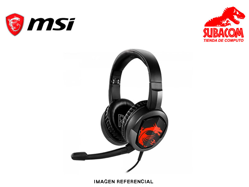 AURICULARES GAMER MSI IMMERSE GH30 V2, C/MICRO, CONTROL VOLUMEN, MIC ON/OFF, NEGRO