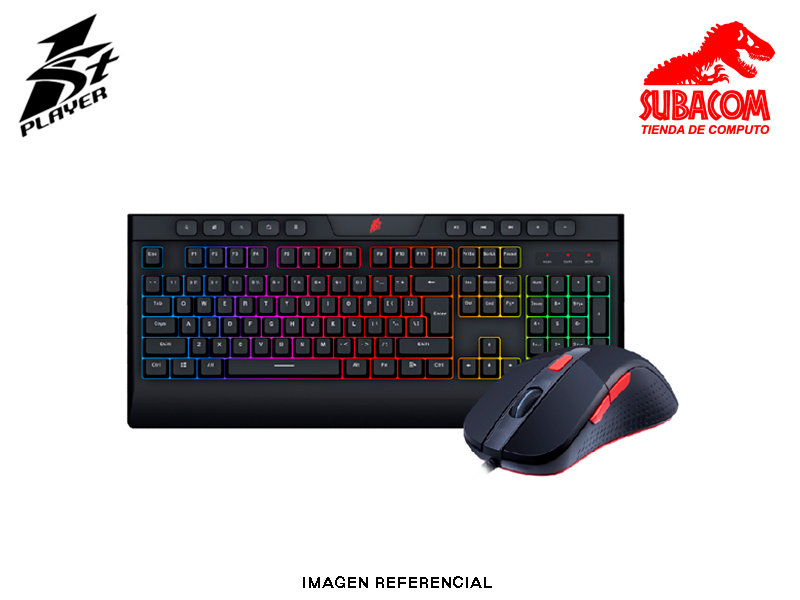 COMBO GAMING 1ST PLAYER TECLADO Y MOUSE KIT K8 BLACK