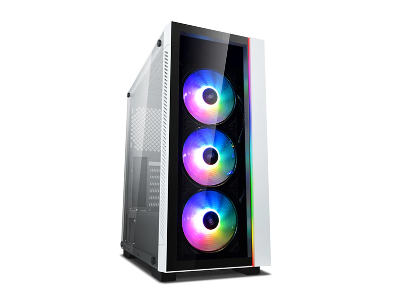 CASE DEEPCOOL MATREXX 55 V3, 3 FAN RGB, VIDRIO TEMPLADO, COLOR BLANCO