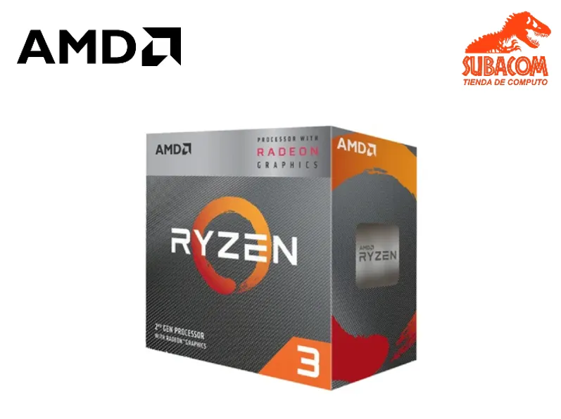 PROCESADOR AMD RYZEN 3 3200G, 4 NUCLEOS, 4 SUBPROCESOS, 3.6 HASTA 4.0GHZ