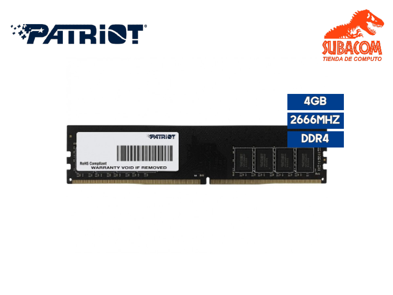MEMORIA RAM PATRIOT 4GB DDR4 2666MHz