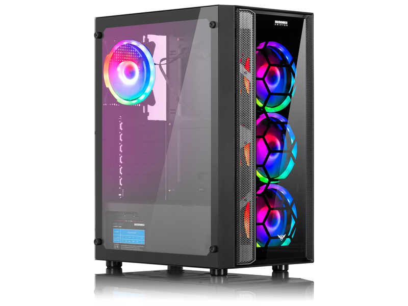 CASE GAMER MICRONICS KRIPTON MIC GC836, 4FAN RGB, CONTROL REMOTO, VIDRIO TEMPLADO
