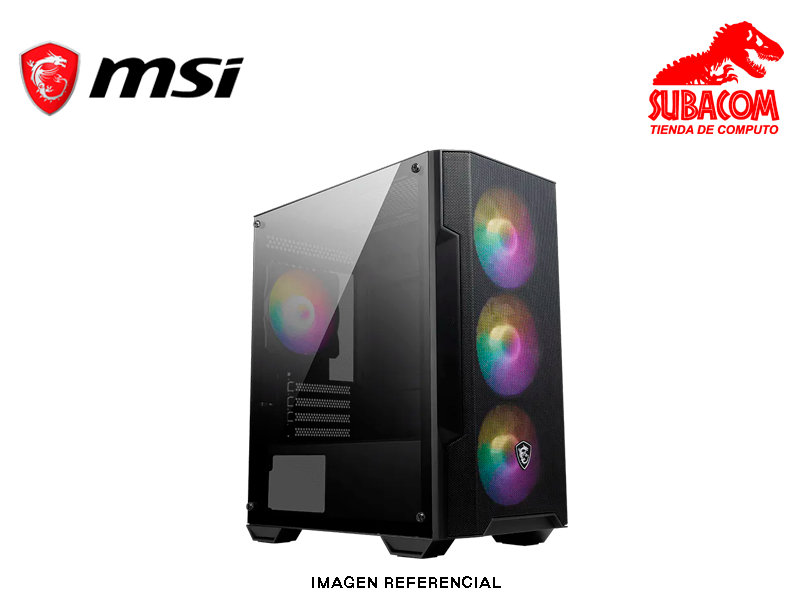 CASE GAMING MSI MAG FORGE M100A, 4 AUTO RGB FAN MICRO ATX