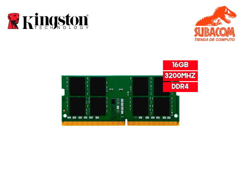MEMORIA RAM KINGSTON KCP 16GB 3200MHZ DDR4 SODIMM, CL22
