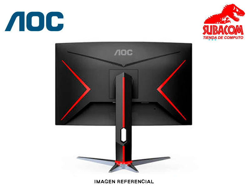 MONITOR CURVO GAMING AOC 24" C24G2, FULL HD, 165HZ, 1MS, PANEL VA, HDMI, VGA, DP, AMD FREESYNC 2