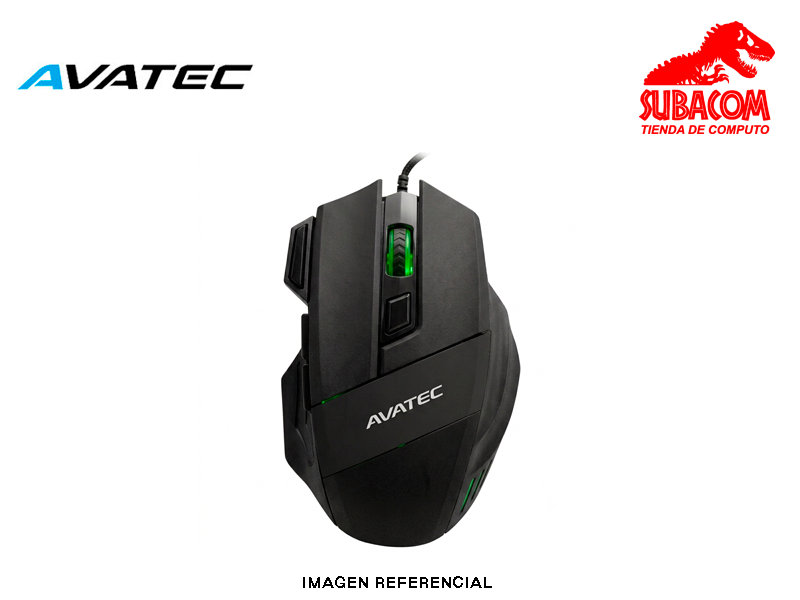 MOUSE AVATEC CMS-8406B, 3200 DPI, RGB, COLOR NEGRO