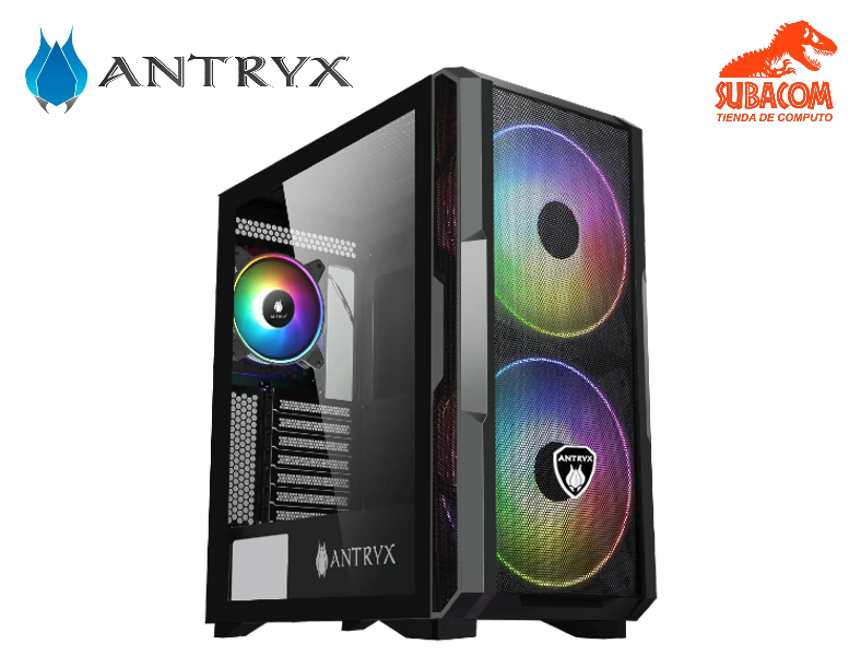 CASE ANTRYX FX CRUISER AC-FX573K ARGB, 3 FAN, VIDRIO TEMPLADO, MALLA, NEGRO