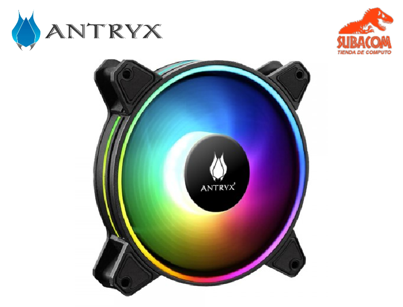 COOLER CASE ANTRYX CHROME STORM DF310 120MM ARGB, COLOR NEGRO