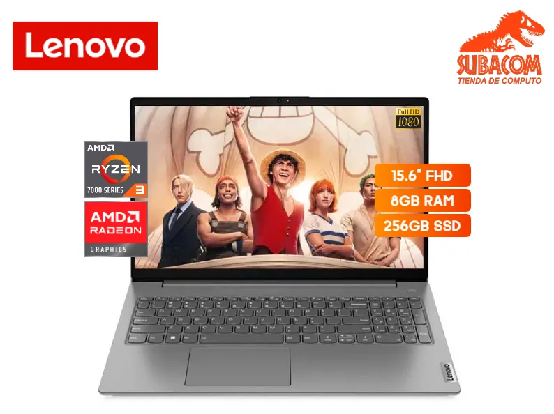 LENOVO V15 AMD R3-7320U, RAM 8GB DDR5, SSD 256GB PANT. 15.6" FULL, FREE DOS