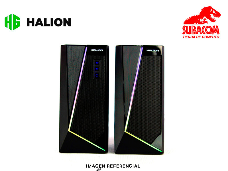 PARLANTE 2.0 HALION HA-S265, USB RGB EN L