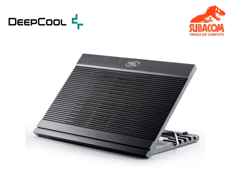 COOLER PARA LAPTOP, DEEPCOOL N9, HASTA 17", ALUMINIO, 1 FAN 180mm, 3 USB, ALTURA REGULABLE HASTA 45°, VELOCIDAD REGULABLE, COLOR NEGRO