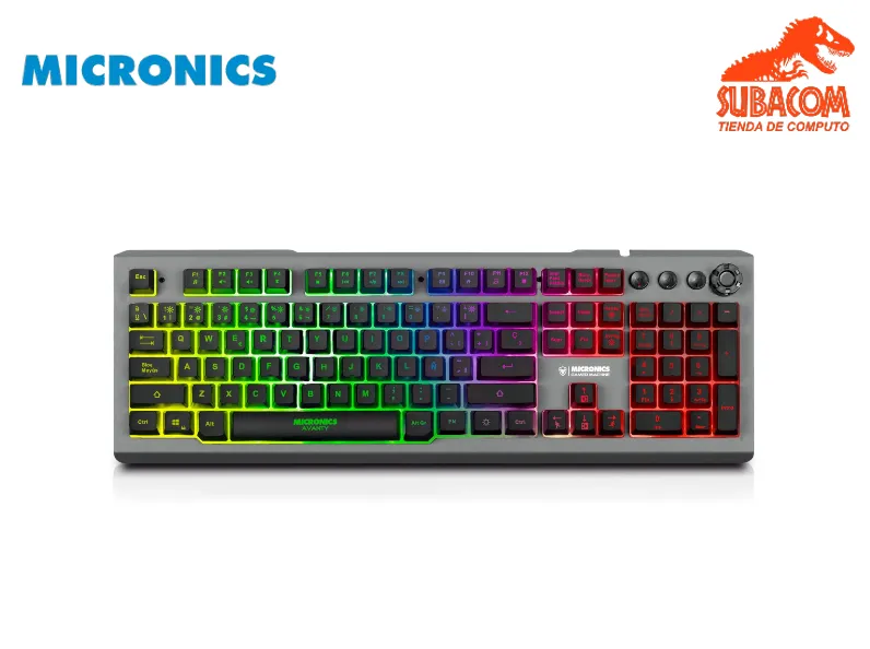 TECLADO MULTIMEDIA MICRONICS AVANTY MIC K711 RGB