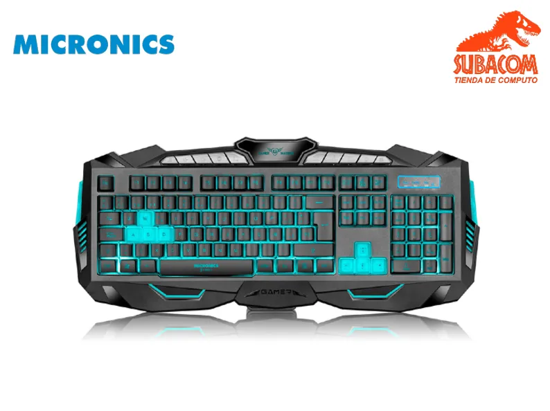 TECLADO MULTIMEDIA MICRONICS FRANTIC MIC K713, LED