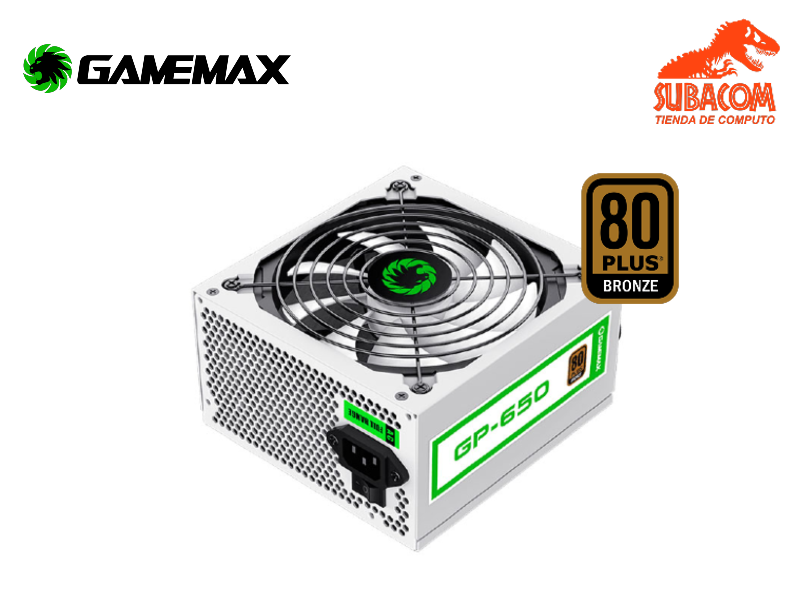 FUENTE DE PODER GAMEMAX 650W GP-650 WHITE 80+ BRONZE