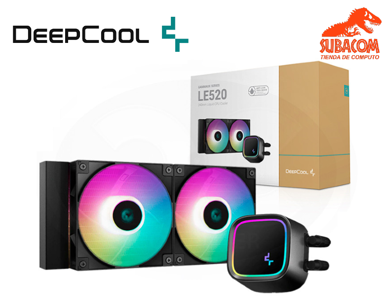 REFRIGERACIÓN LÍQUIDA DEEPCOOL GAMMAXX LE520, 2 FAN, COLOR NEGRO