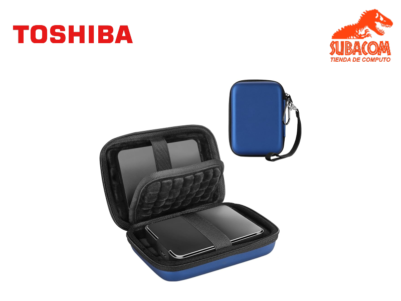 FUNDA PARA DISCO EXTERNO TOSHIBA, COLOR AZUL