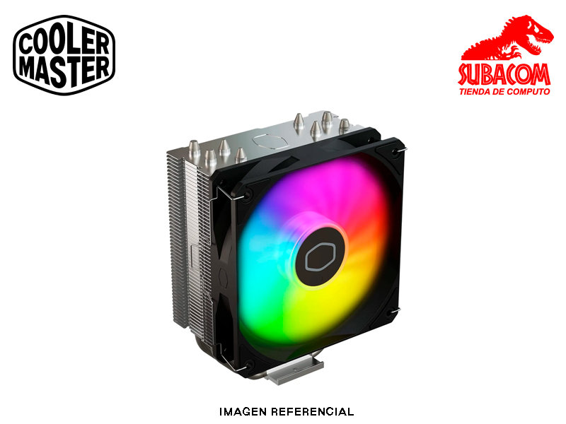 COOLER P/PROCESADOR COOLER MASTER HYPER 212 SPECTRUM V3, ARGB, COLOR NEGRO