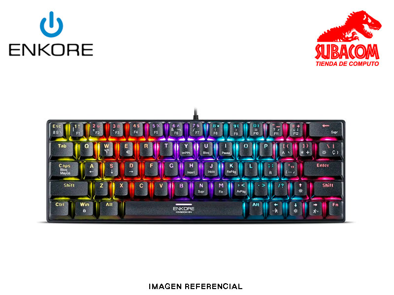 TECLADO MECÁNICO ENKORE KINGDOM 64 ENK 1008, 60%