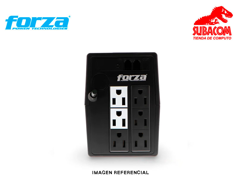UPS FORZA NT-512U 500VA, 250W, 18MIN BACKUP, 6 TOMAS, NIVEL PROTECCION 5 1