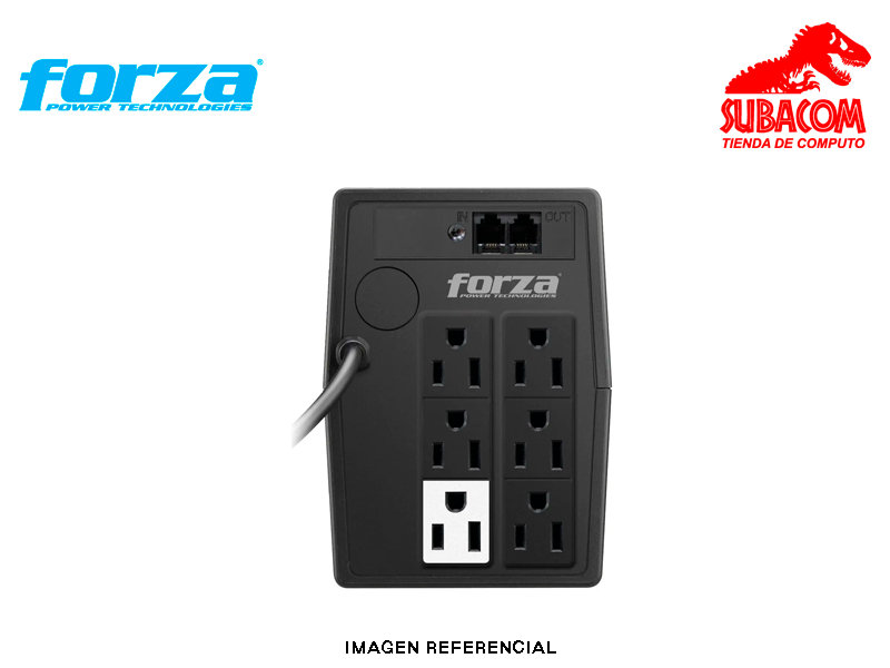 UPS FORZA NT-1012U 1000VA, 500W, 32MIN BACKUP, 6 TOMAS, NIVEL PROTECCION 5 1