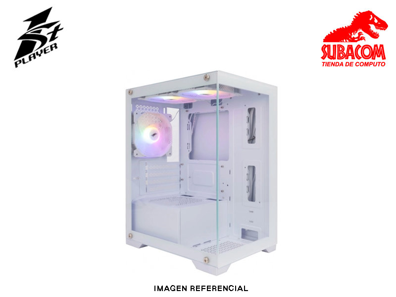 CASE GAMER 1ST PLAYER MI2 MIKU, 3 FAN ARGB, COLOR BLANCO