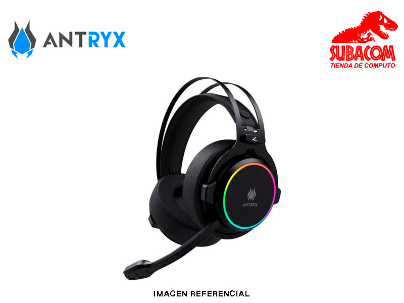 AUDIFONO C/ MICROFONO  ANTRYX WIRELESS ALPHARD 7.1 NEGRO RGB