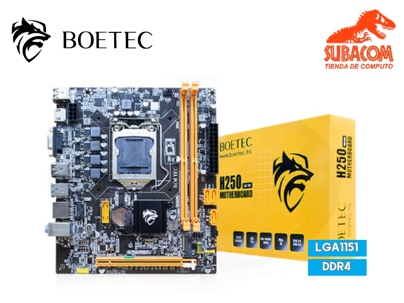 PLACA MADRE BOETEC H250 INTEL LGA 1151 DDR4 