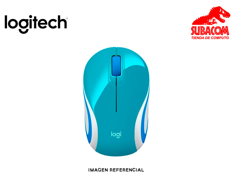 MOUSE INALAMBRICO LOGITECH M187, COLOR CELESTE