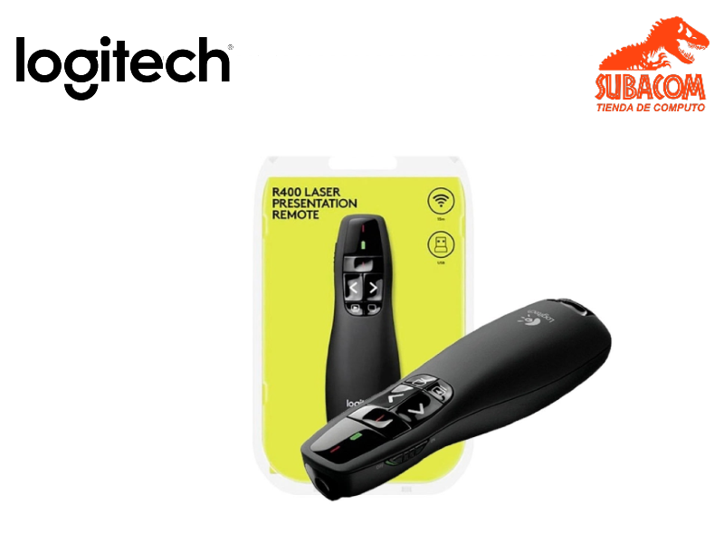 PUNTERO LOGITECH R400, INALAMBRICO, 15 METROS, LASER ROJO