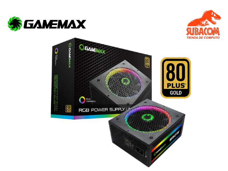 FUENTE DE PODER GAMEMAX, RGB-850W, MODULAR 80 PLUS GOLD