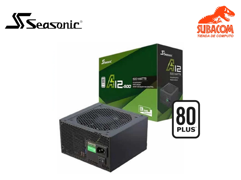 FUENTE DE PODER SEASONIC A12 500W 80 PLUS WHITE