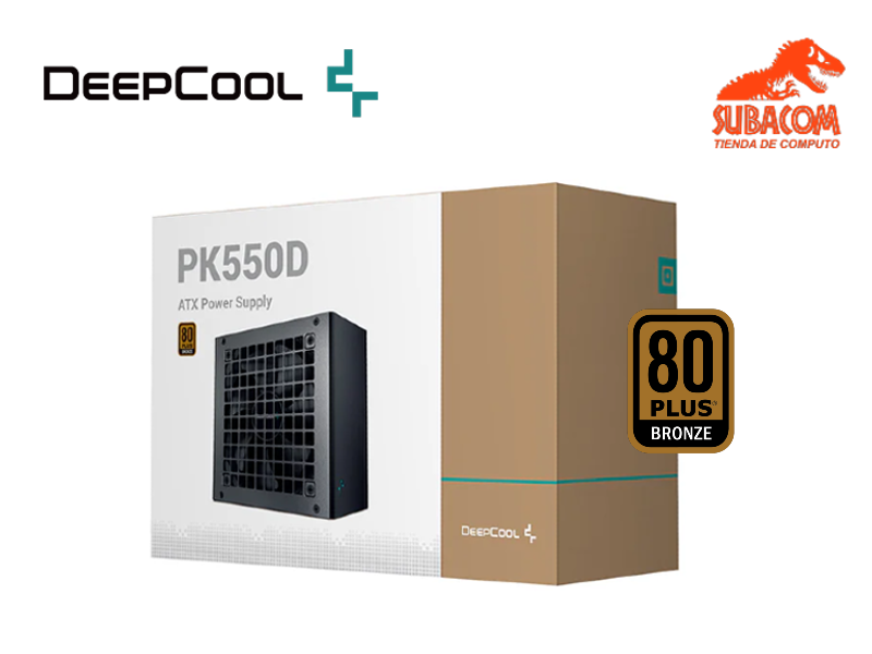 FUENTE DE PODER DEEPCOOL, PL550D, 80 PLUS, BRONZE 550W