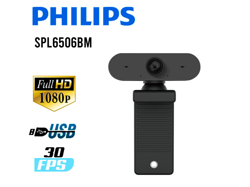 WEBCAM PHILIPS SPL6506BM 1920X1080, USB, 1.5M, 30FPS WIN/MAC/IOS