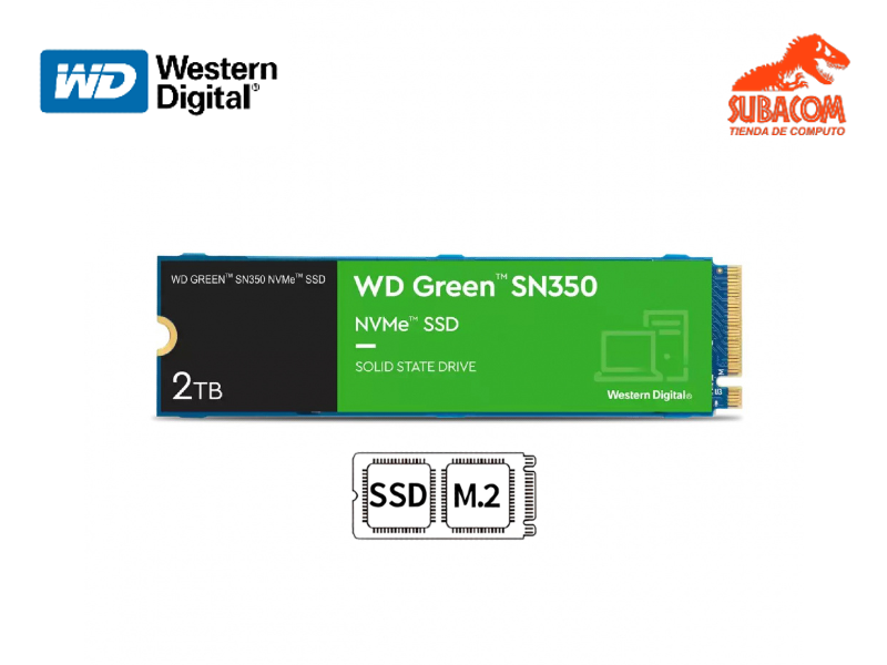 DISCO SOLIDO WESTERN DIGITAL SN350 2TB NVME M.2, 3200MB/S