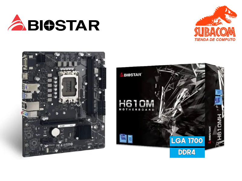 PLACA MADRE BIOSTAR H610MHP, INTEL LGA 1700, DDR4
