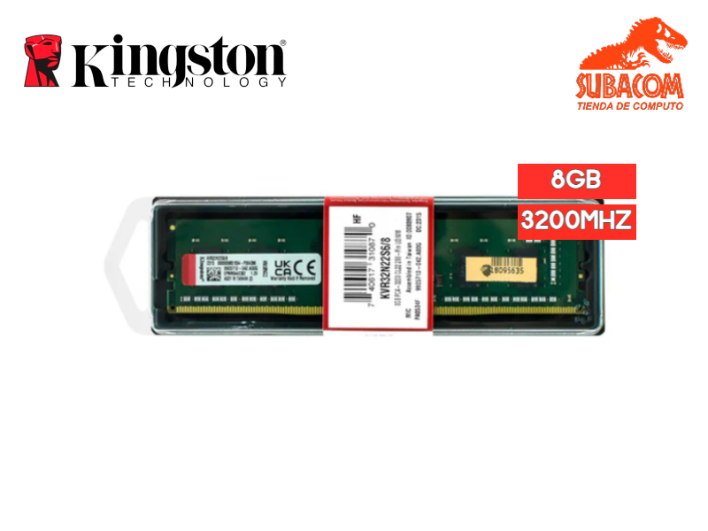 MEMORIA RAM KINGSTON KVR 8GB 3200MHZ DDR4 UDIMM