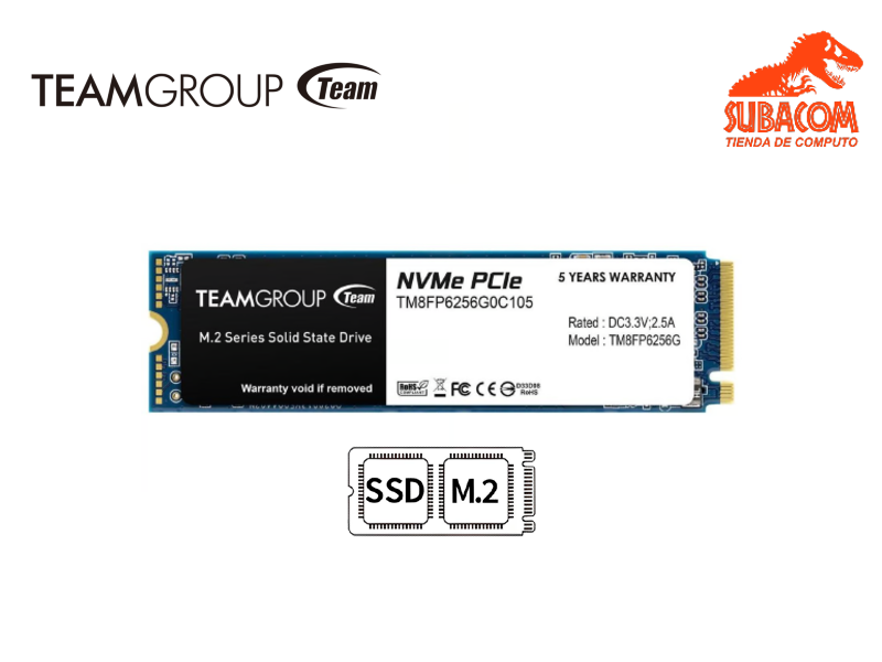 DISCO SOLIDO TEAMGROUP MP33 256GB NVME M.2 PCIE GEN3 X4