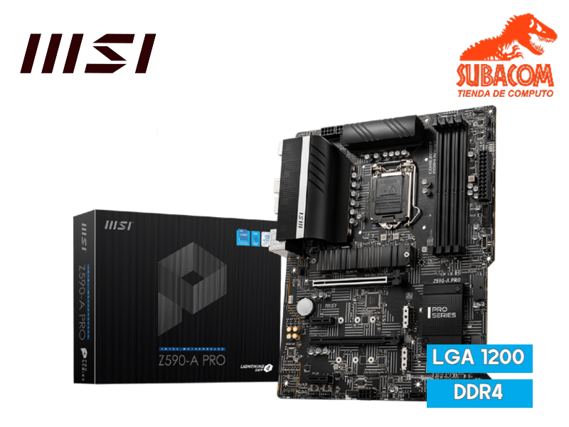 PLACA INTEL Z590-A PRO MSI, LGA 1200, DDR4, ATX