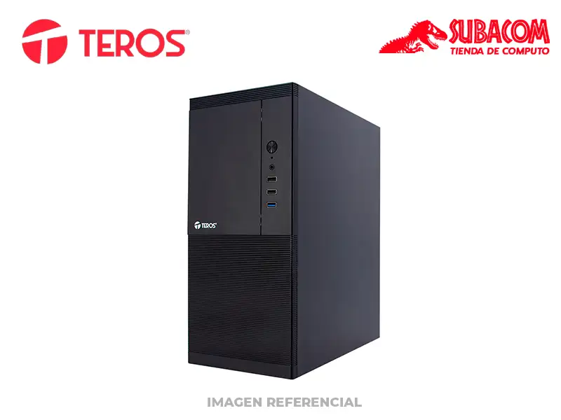 Case Teros TE-1033S, Fuente 250W Reales, 1 Fan, Micro-ATX, Negro
