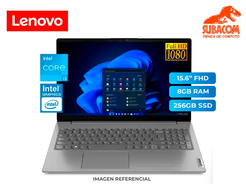 LENOVO V15, CORE I3-1315U, RAM 8GB , SSD 256GB, PANT. 15.6" FULL HD, 2 CELDAS, FREEDOS