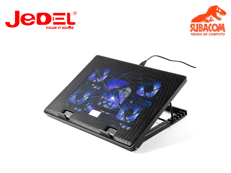 COOLER PAD JEDEL S500 / 14"/ 5 FAN / IRON MESH