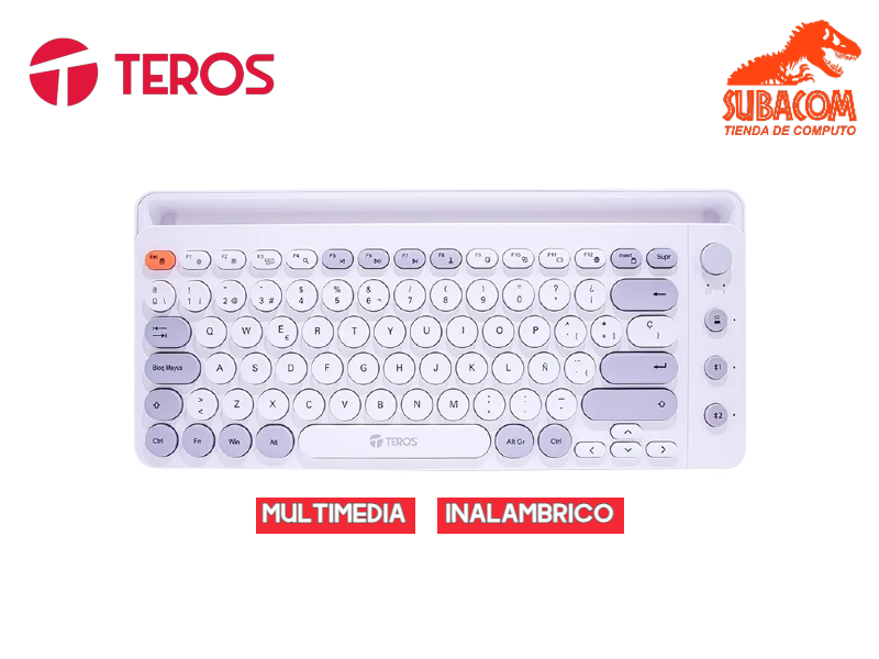 TECLADO INALAMBRICO, TEROS, TE-4070S, DUAL RECARGABLE