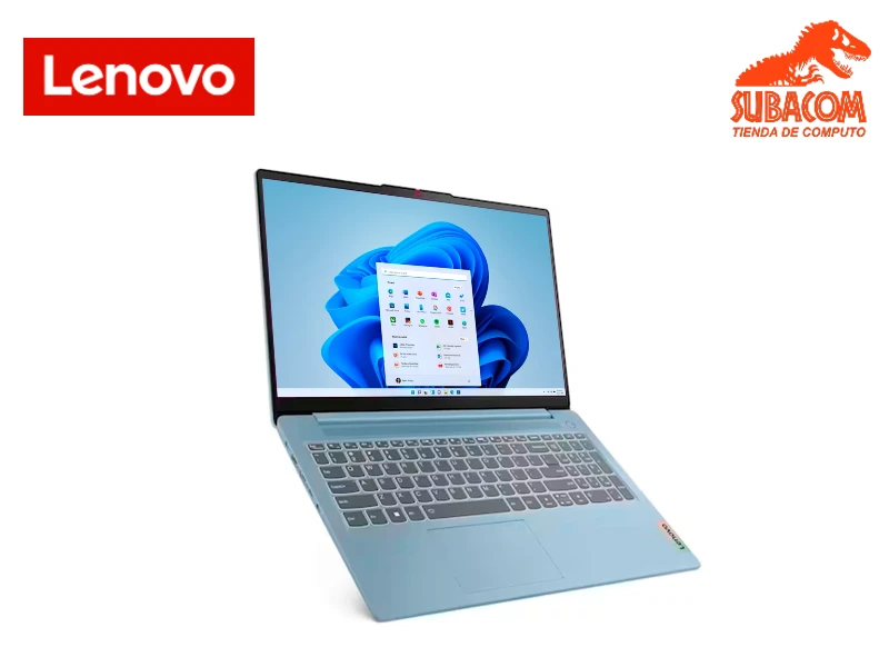 LENOVO IDEAPAD SLIM 3, I3-N305, RAM 8GB DDR5, SSD 512GB, PANT. 15.6" FHD, FREEDOS, FROST BLUE 1