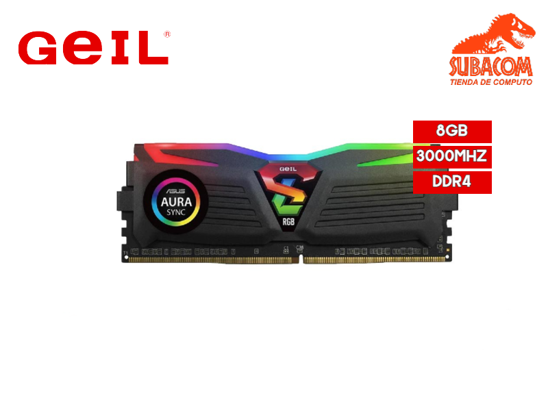 MEMORIA RAM GEIL 8GB, DDR4 3000 MHZ, RGB