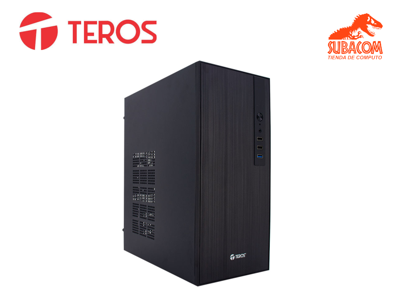 CASE OFICINA TEROS TE-1034S, 1 FAN, FUENTE ATX 250W, mATX, COLOR NEGRO