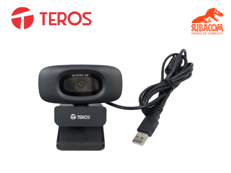 WEBCAM TEROS TE-9073N, 4K, MICRÓFONO INCORPORADO, USB 2.0