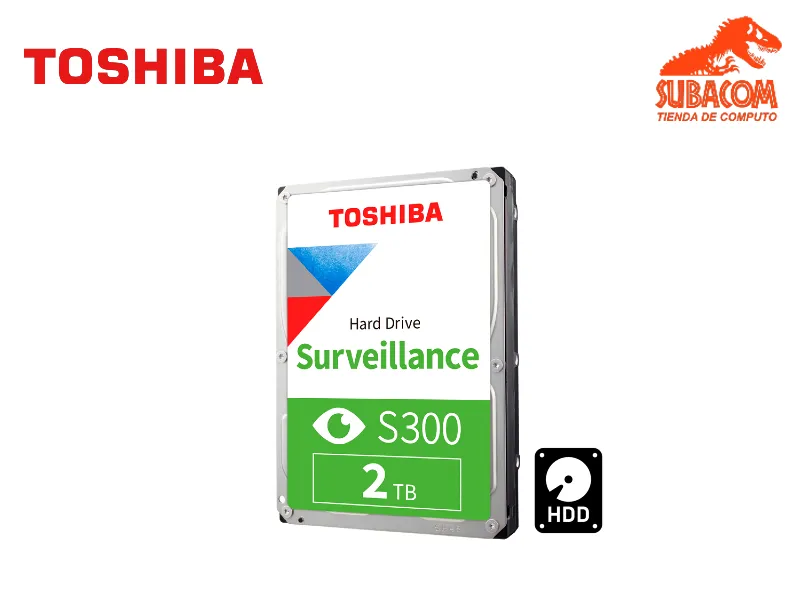 DISCO DURO TOSHIBA SURVEILLANCE S300, 2TB SATA 6.0GB/S, 5400RPM, 128MB CACHE, 3.5".