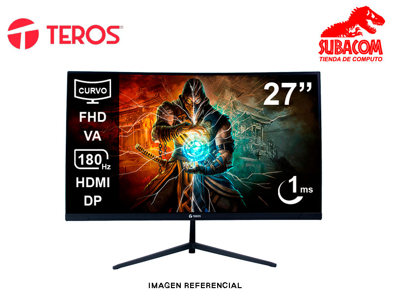 Monitor Gamer Curvo Teros TE-2787G 27", FHD, VA, 180Hz, 1ms